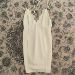 Form fitting white dress